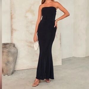 Vici Midnight Gala Strapless Trumpet Maxi Dress | M